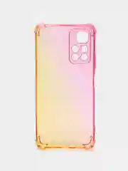 Золотой противоударный чехол BROSCORP для Xiaomi Poco M4 Pro 5G силиконовый с усиленными углами