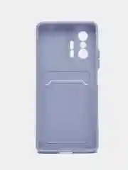 Сиреневый чехол для Xiaomi 11T / 11T Pro / Сяоми 11Т / 11Т Про, с карманом для карт