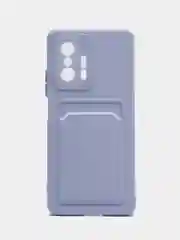 Сиреневый чехол для Xiaomi 11T / 11T Pro / Сяоми 11Т / 11Т Про, с карманом для карт