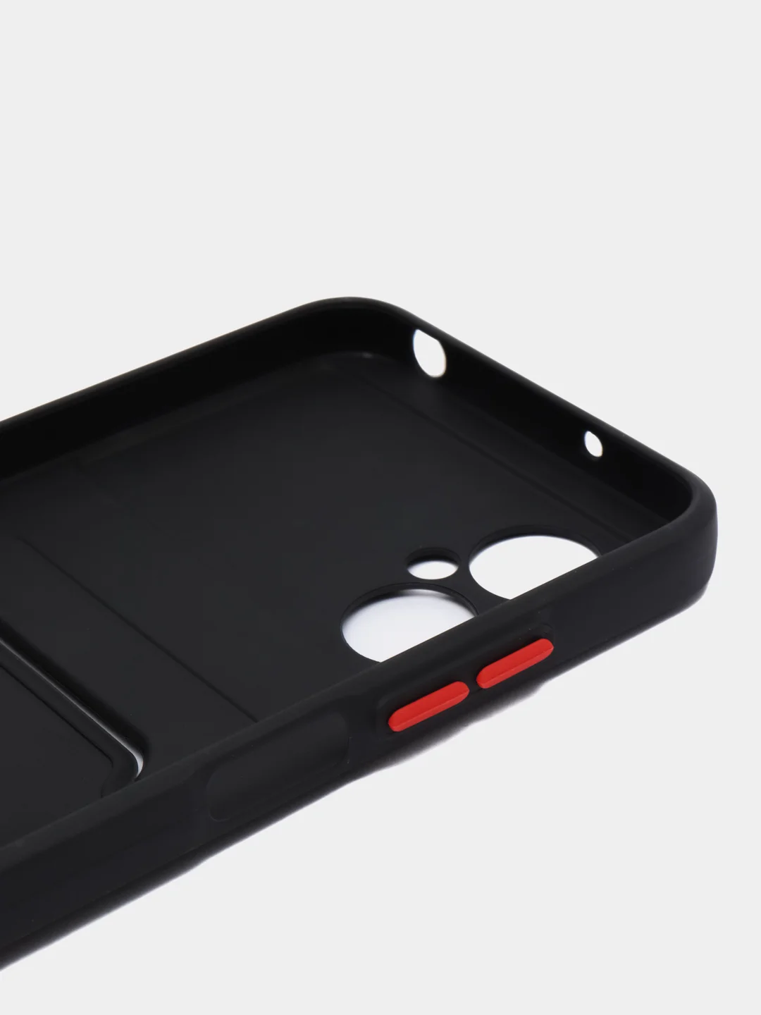 Черный силиконовый чехол Xiaomi Poco M5 4G 2022, Poco M4 5G (Поко М4 5Г, М5 4Г 2022), с карманом для карт, прозрачный