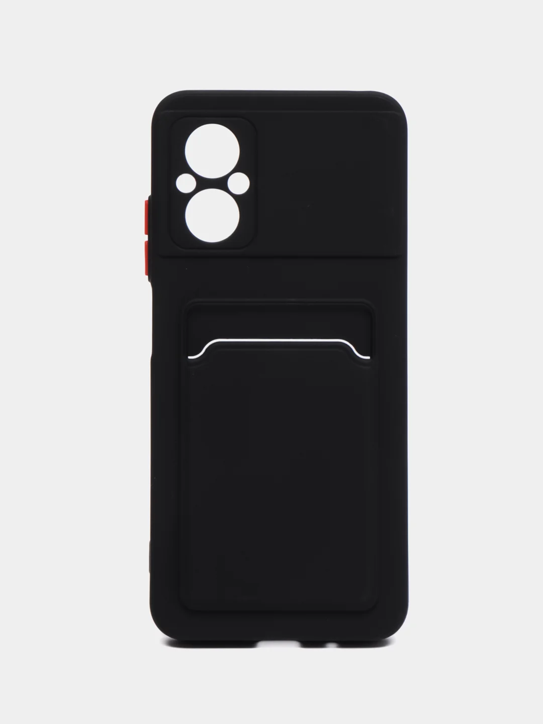Черный силиконовый чехол Xiaomi Poco M5 4G 2022, Poco M4 5G (Поко М4 5Г, М5 4Г 2022), с карманом для карт, прозрачный