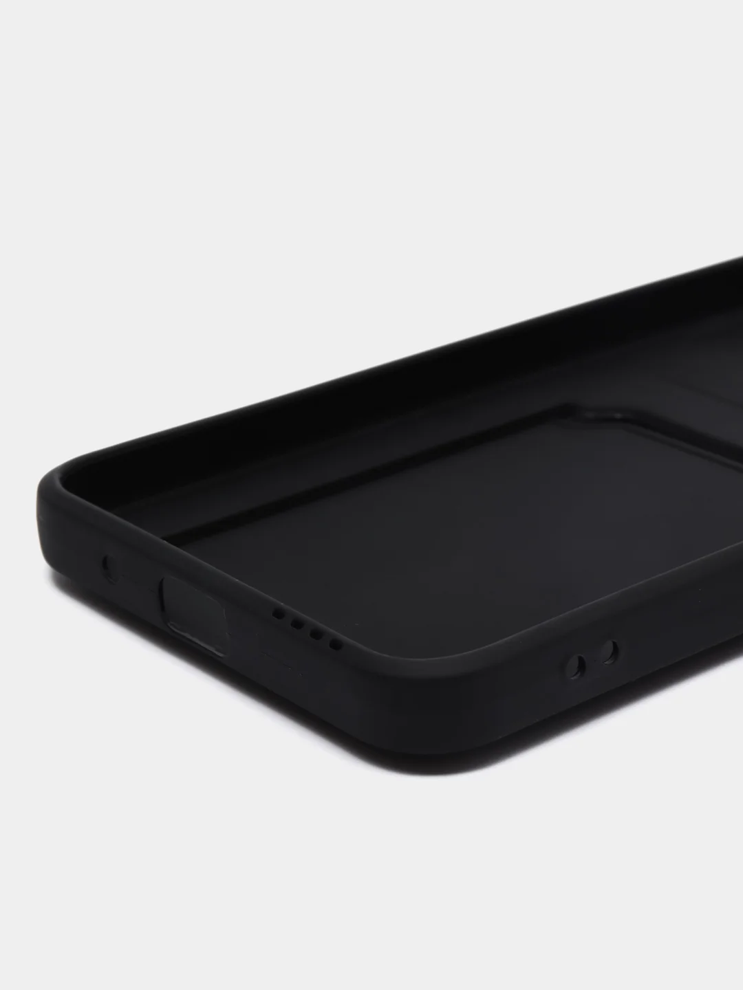 Черный силиконовый чехол Xiaomi Poco M5 4G 2022, Poco M4 5G (Поко М4 5Г, М5 4Г 2022), с карманом для карт, прозрачный