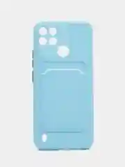 Ледяной чехол Realme C21Y Realme C25Y Реалми С21у С25у с карманом для карт, прозрачный
