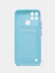 Ледяной чехол Realme C21Y Realme C25Y Реалми С21у С25у с карманом для карт, прозрачный
