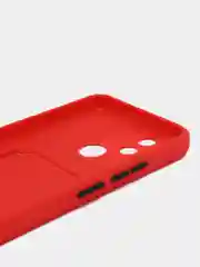 Красный чехол Realme C21Y Realme C25Y Реалми С21у С25у с карманом для карт, прозрачный