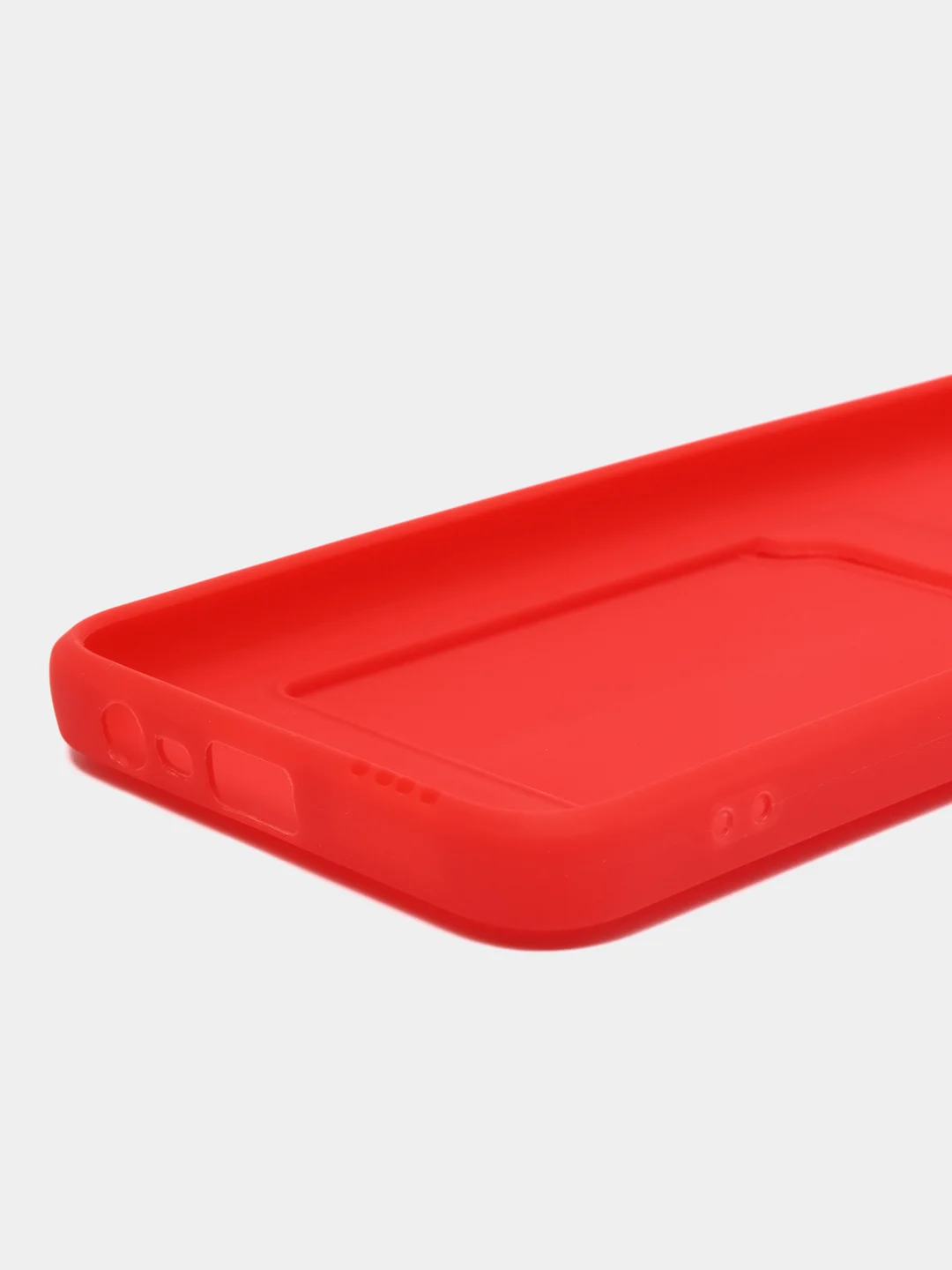 Красный чехол Realme C21Y Realme C25Y Реалми С21у С25у с карманом для карт, прозрачный