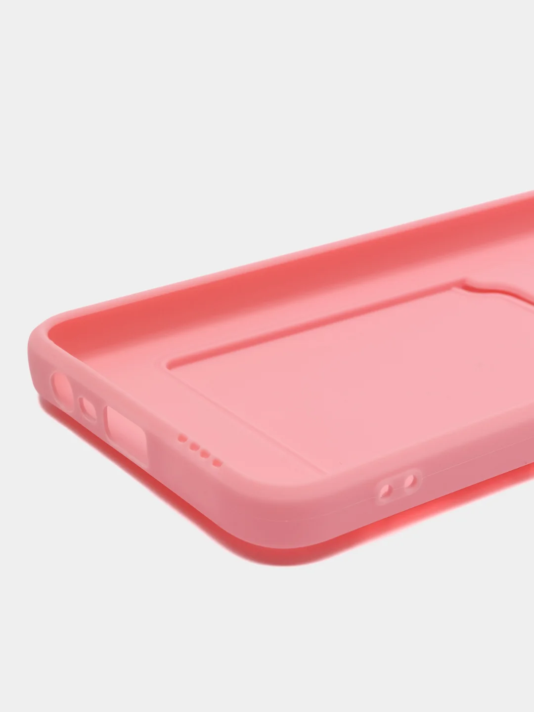 Розовый чехол Realme C21Y Realme C25Y Реалми С21у С25у с карманом для карт, прозрачный