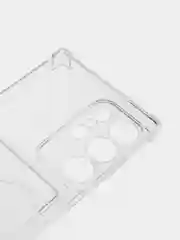 Прозрачный чехол для Samsung Galaxy S23 Ultra противоударный силиконовый ROSCO с карманом для карт