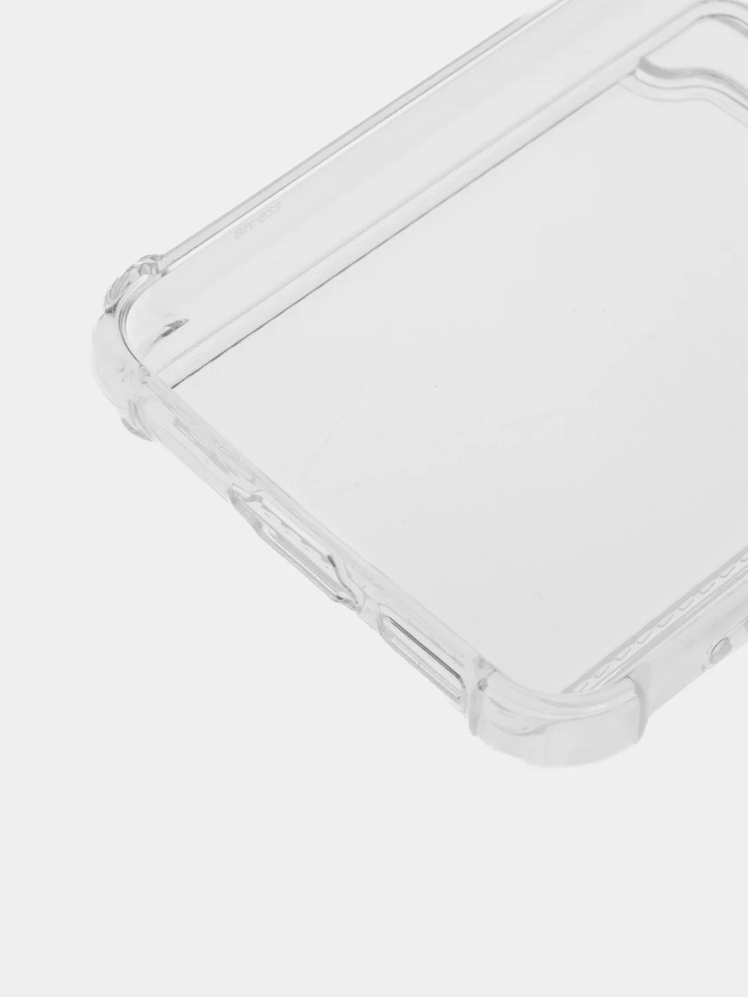 Прозрачный противоударный чехол для Samsung Galaxy S23 силиконовый ROSCO с углами и карманом для карт