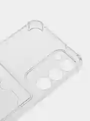 Прозрачный чехол для Samsung Galaxy S23 Plus противоударный силиконовый ROSCO с карманом для карт