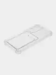 Прозрачный чехол для Samsung Galaxy S23 Plus противоударный силиконовый ROSCO с карманом для карт