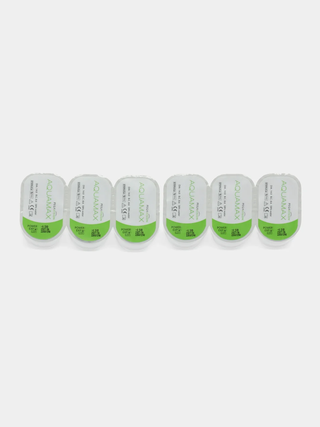 Контактные линзы Pegavision Aquamax, двухнедельные, 6 штук