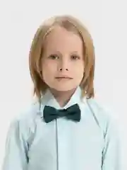 Зеленый галстук-бабочка детский, однотонный