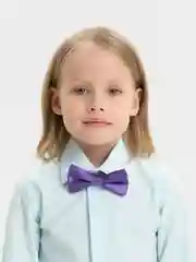 Фиолетовый галстук-бабочка детский, однотонный