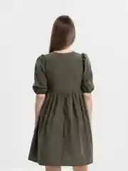 Зелёный хаки платье женское летнее легкое   мини хлопок