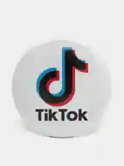 Красный значок Tik-tok, 37 мм