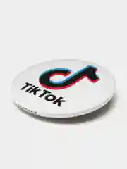 Красный значок Tik-tok, 37 мм