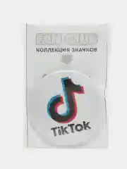Красный значок Tik-tok, 37 мм