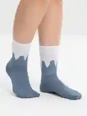 Голубой носки женские, высокие носки,