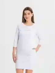 Белый платье туника спортивное хлопковое