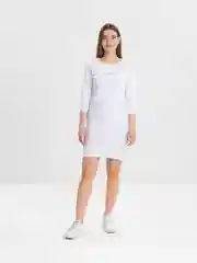 Белый платье туника спортивное хлопковое
