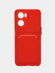 Красный чехол для Oppo A57S, Oppo A77, A77S 4G (Оппо А57С, А77, А77С 4 Джи), силиконовый