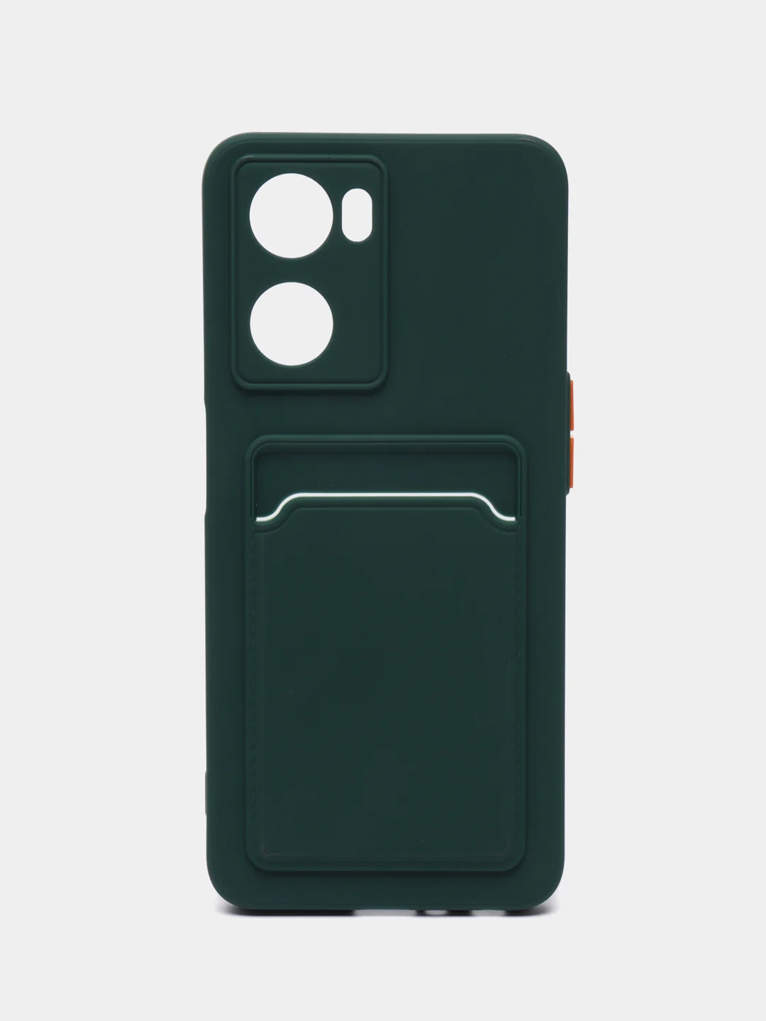 Тёмно-зелёный чехол для Oppo A57S, Oppo A77, A77S 4G (Оппо А57С, А77, А77С 4 Джи), силиконовый