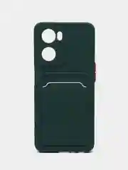 Тёмно-зелёный чехол для Oppo A57S, Oppo A77, A77S 4G (Оппо А57С, А77, А77С 4 Джи), силиконовый