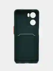 Тёмно-зелёный чехол для Oppo A57S, Oppo A77, A77S 4G (Оппо А57С, А77, А77С 4 Джи), силиконовый