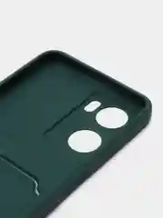 Тёмно-зелёный чехол для Oppo A57S, Oppo A77, A77S 4G (Оппо А57С, А77, А77С 4 Джи), силиконовый