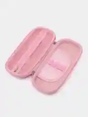 Тёмно-розовый пенал школьный с 3D/Д рисунком, для мальчиков и девочек, жесткий твердый каркас