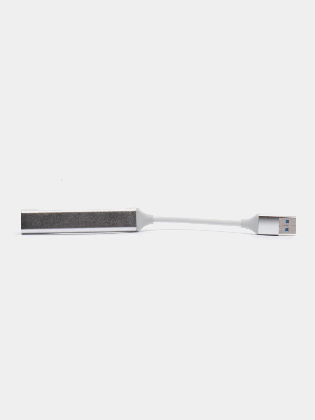 Серебряный usb хаб на 4 порта, USB 3.0 и 2.0