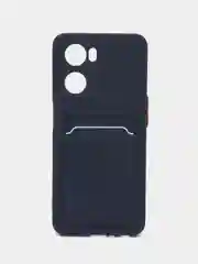 Темно-синий чехол для Oppo A57S, Oppo A77, A77S 4G (Оппо А57С, А77, А77С 4 Джи), силиконовый