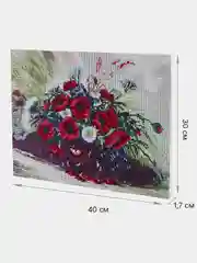 Алмазная мозаика картина вышивка из страз 30*40 см, "Полевые цветы", 662425