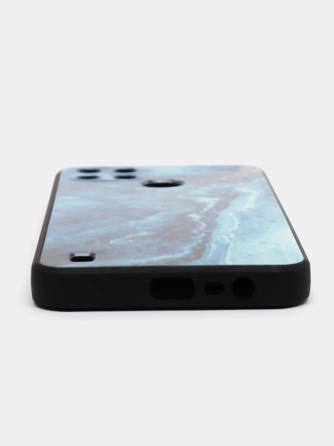 Тёмно-бирюзовый чехол для Realme C21y / C25y, с принтом, с рисунком (Реалми С21у / С25у)