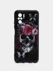 Тёмно-бордовый силиконовый чехол для Xiaomi Redmi Note 10S / Note 10 4G / Poco m5S, с рисунком, с принтом