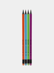Карандаши простые чернографитные "ULTRA COLOR" 4 шт., HB, с ластиком, пластиковые, 181709