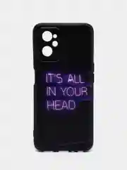 Серый силиконовый чехол для Realme 9i / OPPO A96, с принтом, с рисунком (Реалми 9 ай / Оппо А96)