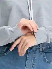 Серый толстовка женская, с капюшоном