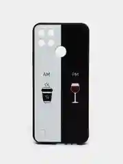Бирюзовый чехол для Realme C21y / C25y, с принтом, с рисунком (Реалми С21у / С25у)