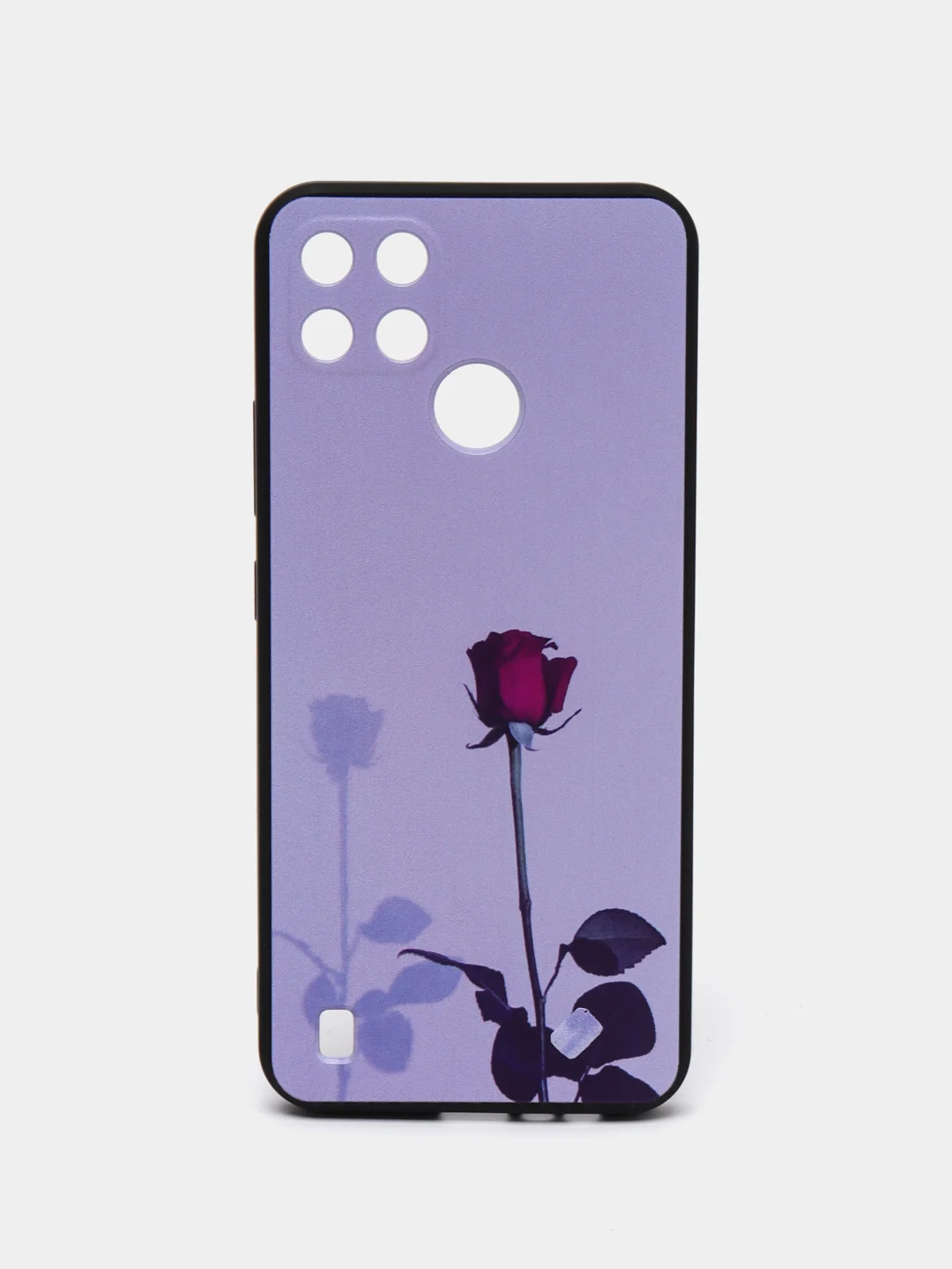 Серебряный чехол для Realme C21y / C25y, с принтом, с рисунком (Реалми С21у / С25у)