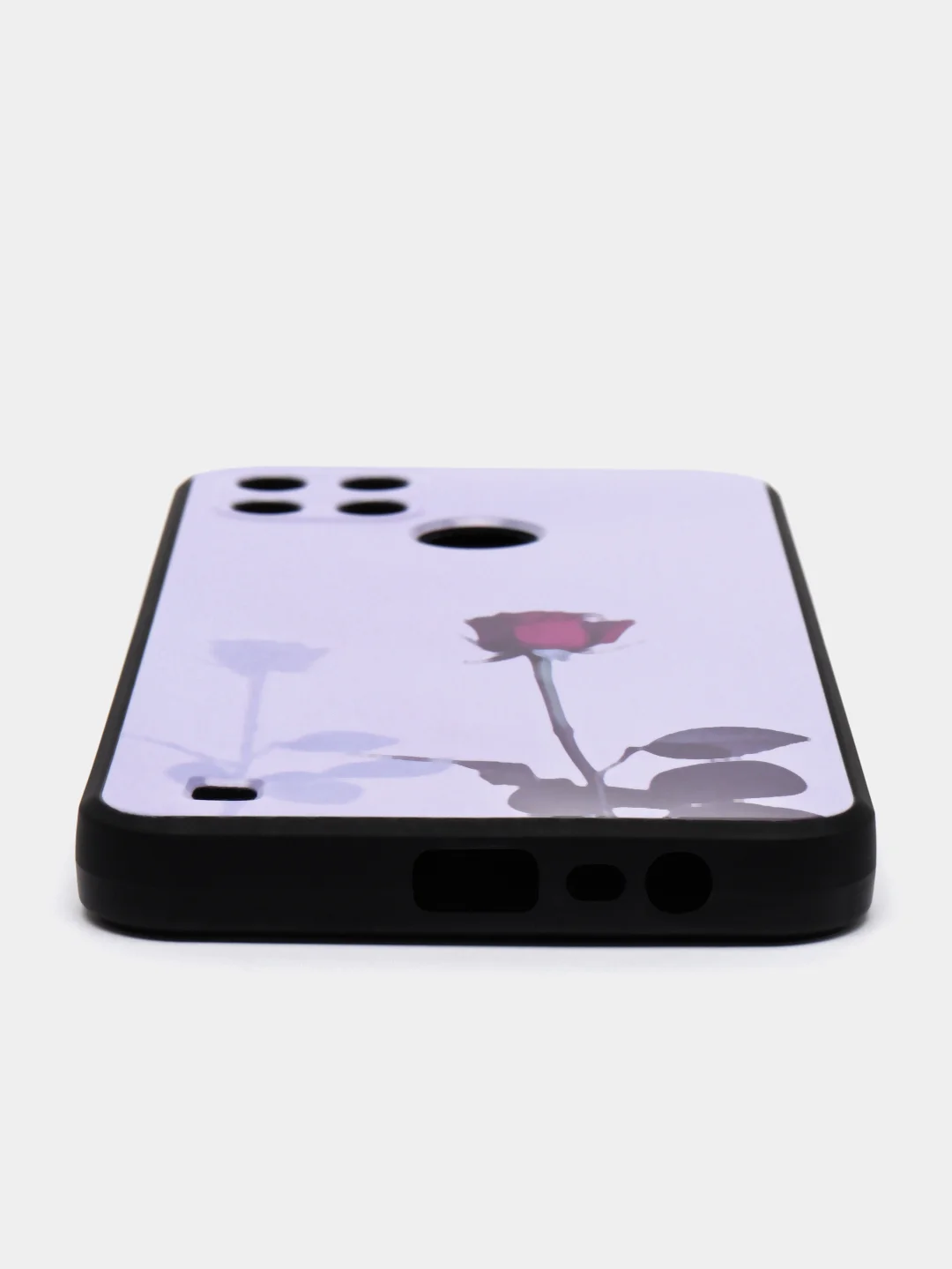 Серебряный чехол для Realme C21y / C25y, с принтом, с рисунком (Реалми С21у / С25у)
