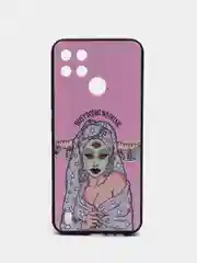 Приглушённый хаки чехол для Realme C21y / C25y, с принтом, с рисунком (Реалми С21у / С25у)