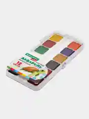 Краски акварельные для рисования Brauberg Kids, медовые, 12 цветов, квадратные кюветы