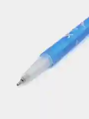 Голубой ручка шариковая синяя, 0.5 мм, стержень синий, корпус с рисунком, цветная, тонированная