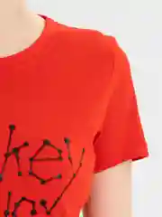 Коралловый меланж футболка женская, с принтом