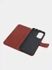 Багровый чехол-книжка с магнитной застежкой для Xiaomi Redmi Note 10 Pro / 10 Pro Max (Ноут 10 Про)