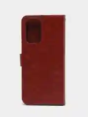 Багровый чехол-книжка с магнитной застежкой для Xiaomi Redmi Note 10 Pro / 10 Pro Max (Ноут 10 Про)
