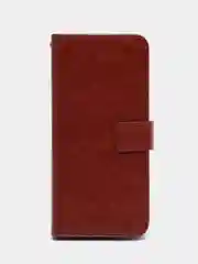 Багровый чехол-книжка с магнитной застежкой для Xiaomi Redmi Note 10 Pro / 10 Pro Max (Ноут 10 Про)