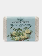Соль для бани и сауны, соляной брикет 1,35кг эвкалипт, лимон, имбирь